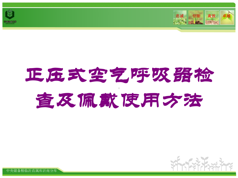 正压式空气呼吸器检查及佩戴使用方法培训课件.ppt_第1页