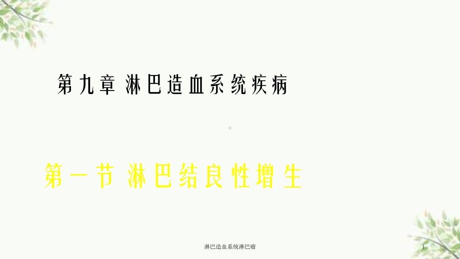 淋巴造血系统淋巴瘤课件.ppt_第1页