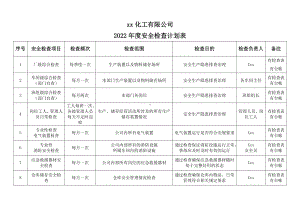 危险化学品企业全年度安全检查表参考模板范本.doc