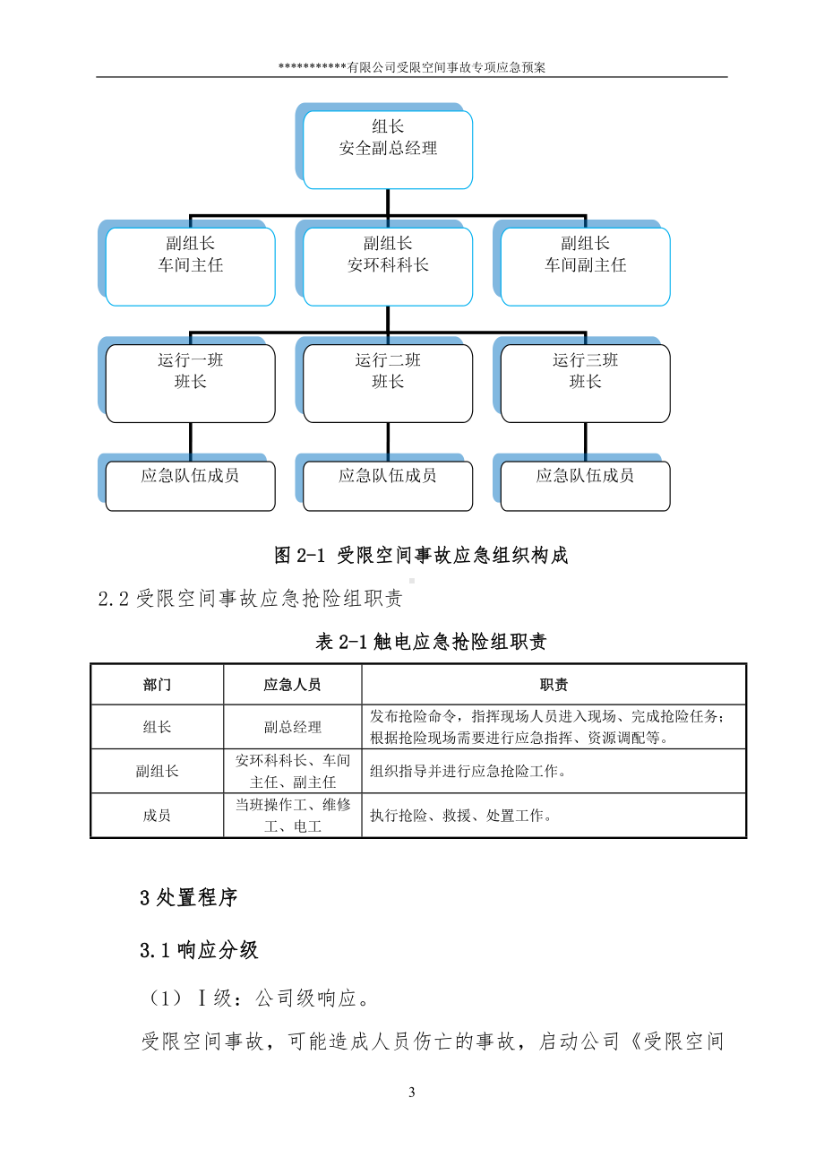 受限空间事故专项应急预案参考模板范本.doc_第3页