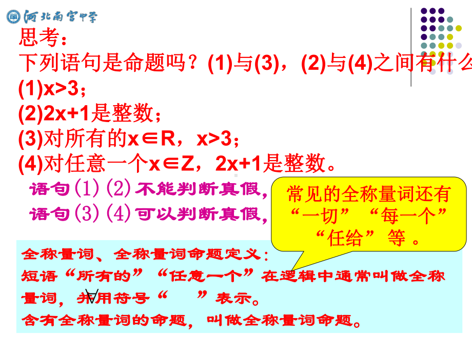 1.5 全称量词与存在量词 ppt课件 -2022新人教A版（2019）《高中数学》必修第一册.ppt_第2页