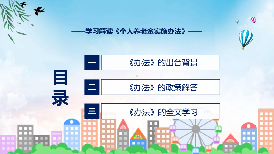 课件个人养老金实施办法主要内容2022年个人养老金实施办法(ppt)模板.pptx_第3页