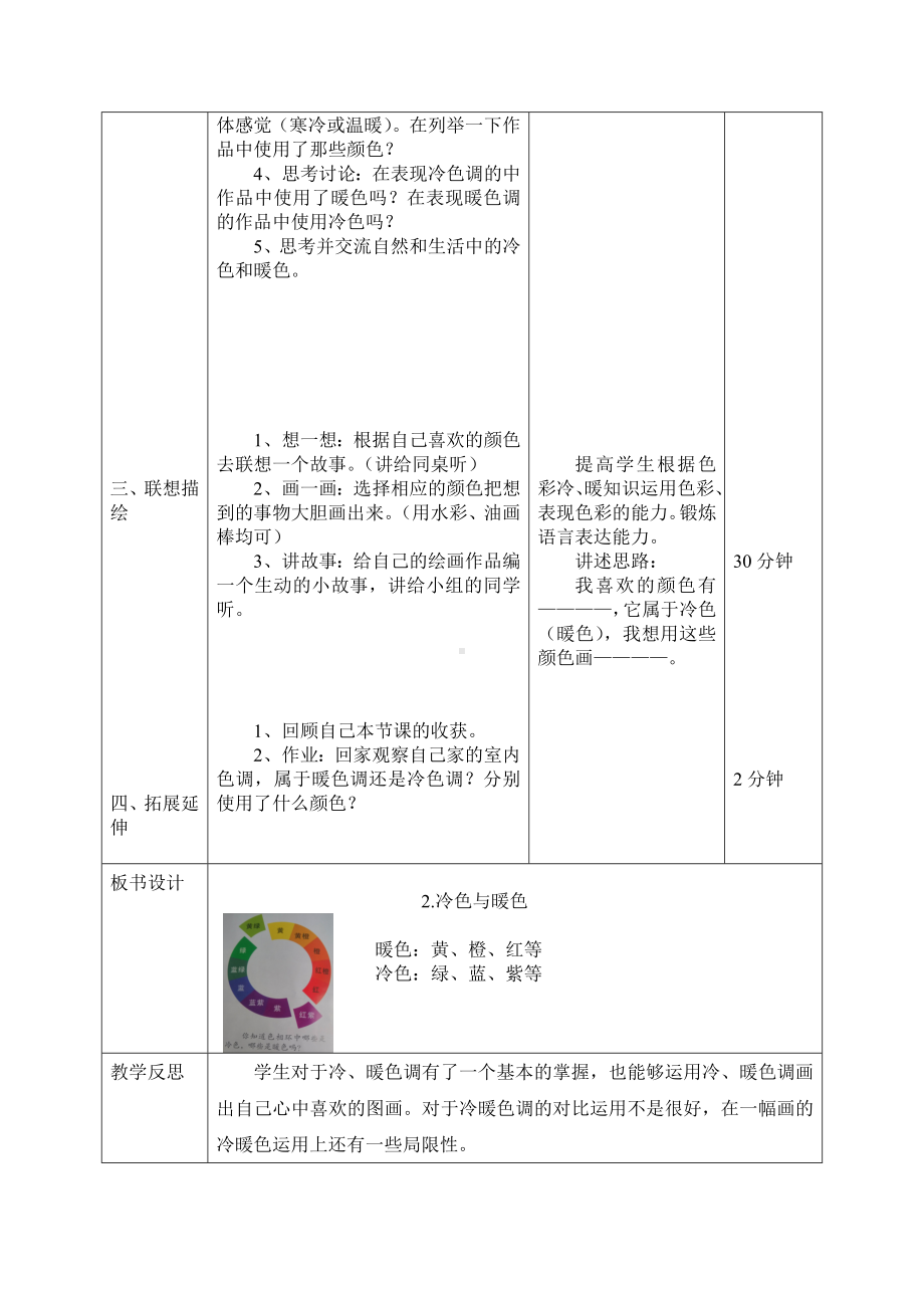 四年级上册美术教案-第2课冷暖色｜辽海版.docx_第2页