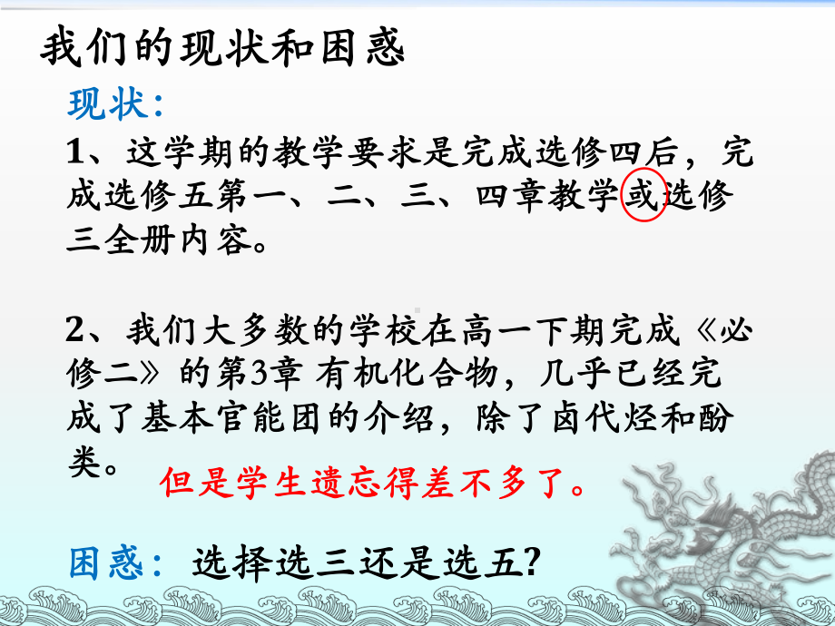 基于核心素养高二化学(下)选修模块具体问题与建议课件.ppt_第1页