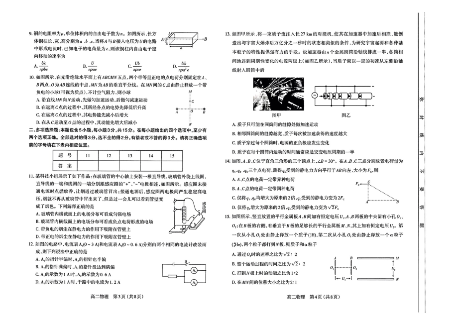 山西省太原市2022-2023学年高二上学期期中质量监测物理试卷.pdf_第2页