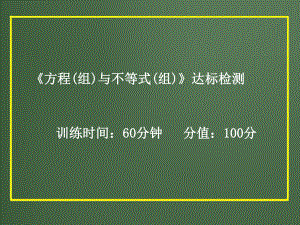 《方程（组）与不等式（组）》达标检测训练学习培训模板课件.ppt