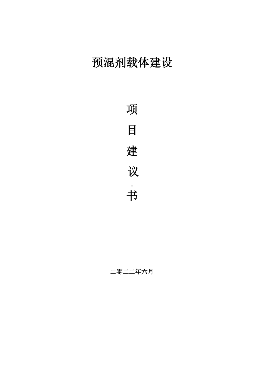 预混剂载体项目建议书（写作模板）.doc_第1页