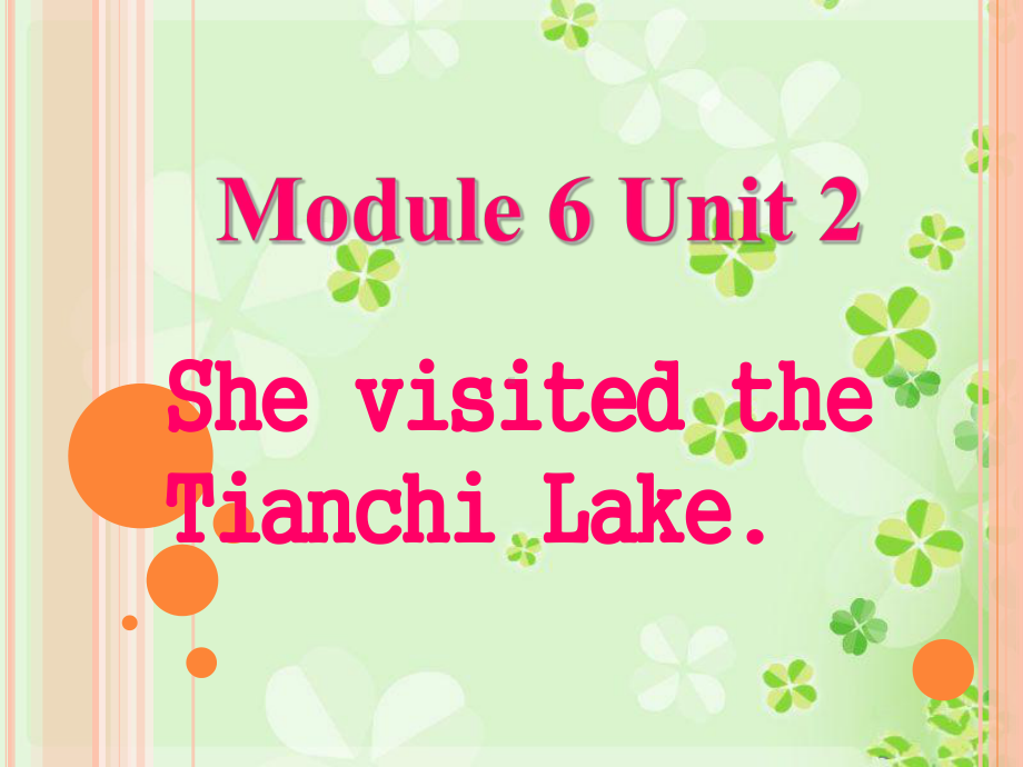 外研版小学英语五年级下册课件 M6U2 She visited the Tianchi Lake课件.ppt（纯ppt,无音视频）_第2页