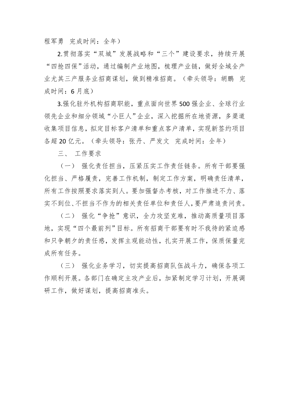 招商引资工作“争先创优”立功竞赛活动实施方案（示范文本）.docx_第2页