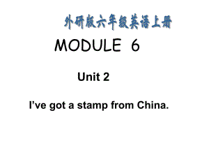 外研版六年级英语上册Module 6 Unit 2 I’ve got a stamp from China课件.ppt-(纯ppt课件,无音视频素材)