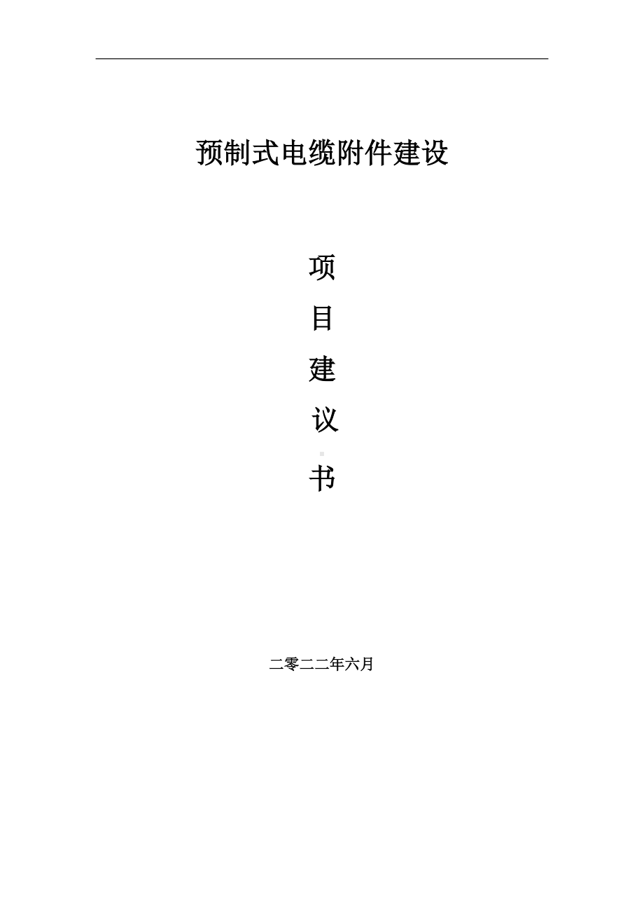 预制式电缆附件项目建议书（写作模板）.doc_第1页