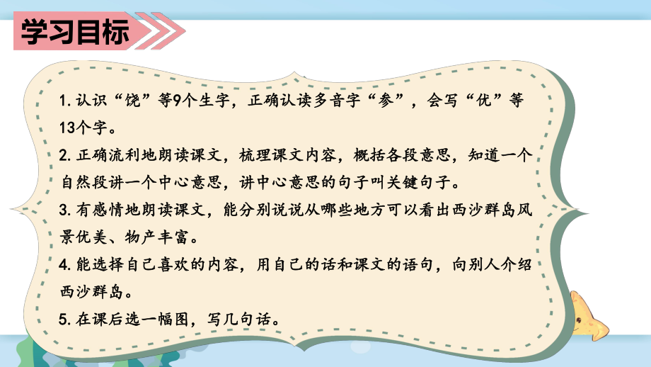 新人教部编版三年级语文上册(教学课件)18富饶的西沙群岛.ppt_第3页