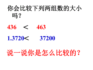 四年级上册数学课件 - 1.3 大数的大小比较 北京版（共10张PPT）.ppt