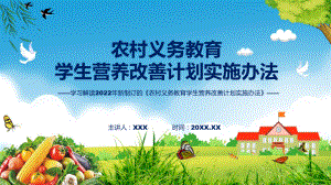 农村义务教育学生营养改善计划实施办法蓝色2022年农村义务教育学生营养改善计划实施办法PPT课件.pptx