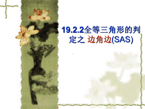 全等三角形的判定之边角边（SAS）学习培训课件.ppt