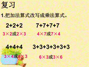 小学数学二年级上册第二单元《看杂技表内乘法(一)》课件4青岛版.ppt