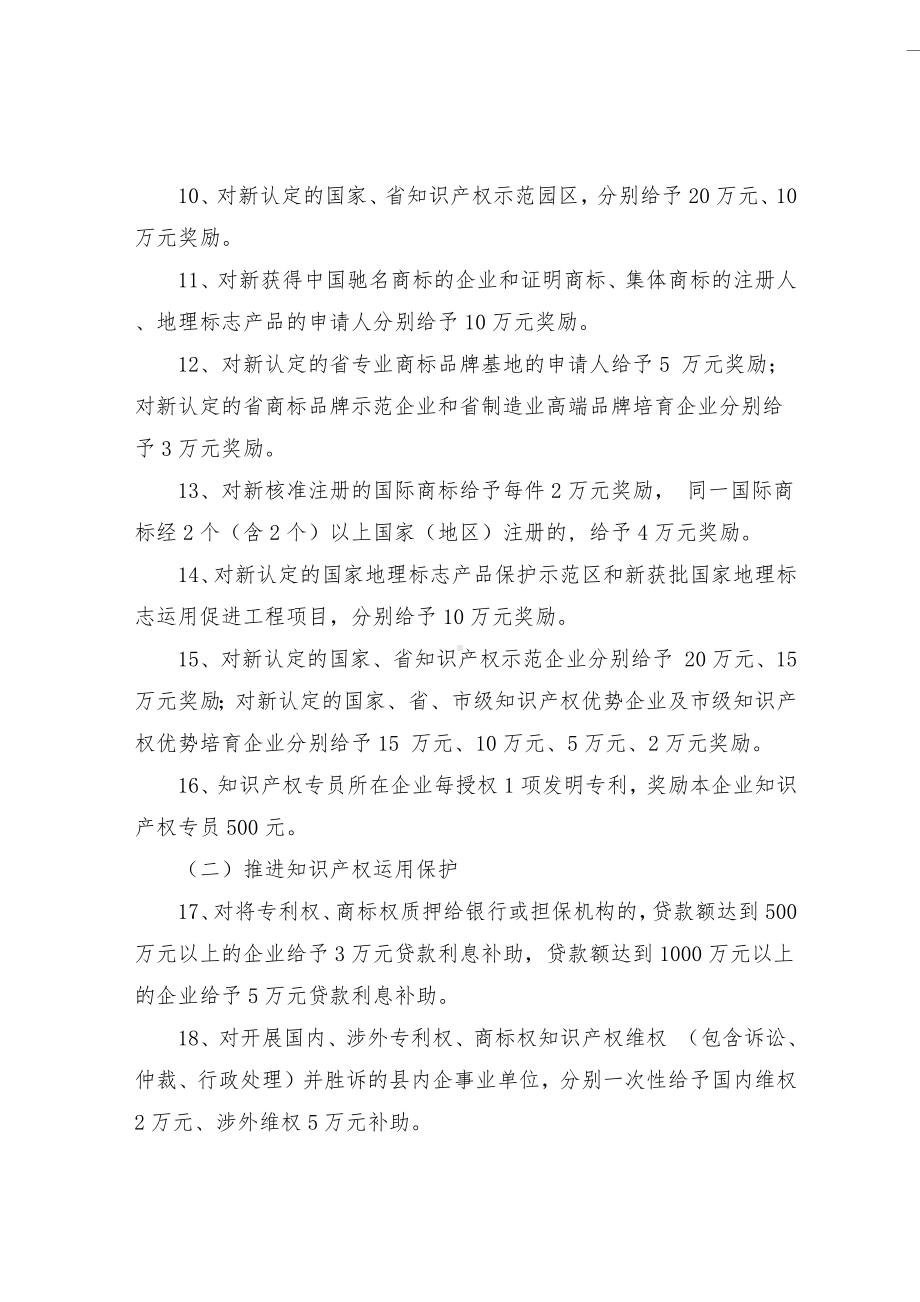 支持知识产权创造与运用保护奖励举措.docx_第3页