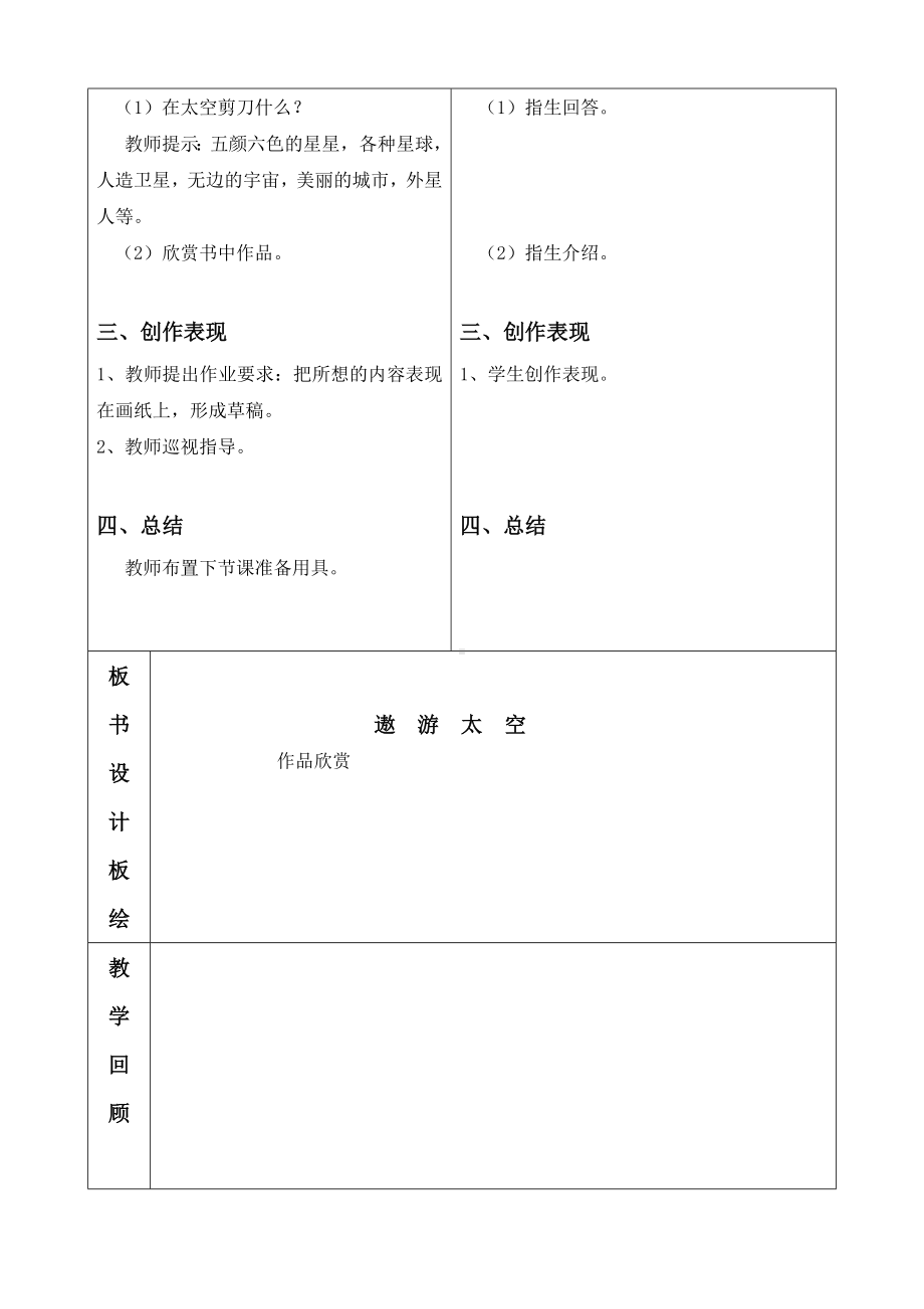 五年级上册美术教案-第20课 遨游太空｜辽海版 .doc_第2页