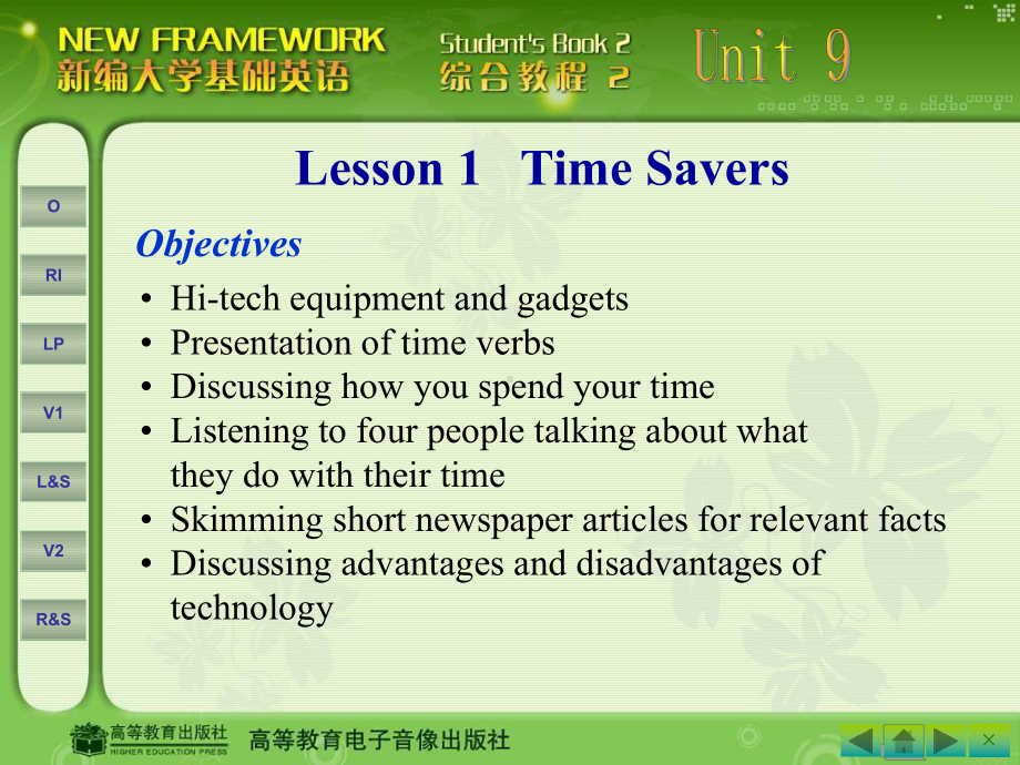 新编大学生基础英语综合教程第二册教学课件Unit 09Lesson 1.ppt-(纯ppt课件,无音视频素材)_第1页