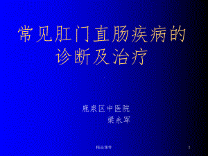 常见肛门直肠疾病的诊断及治疗课件.ppt