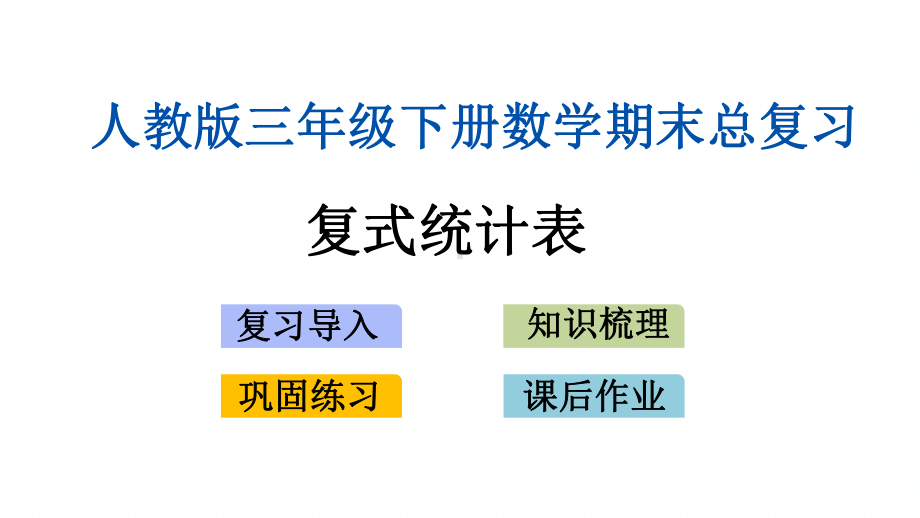 新人教版三年级下册数学期末专题复习课件(复式统计表).pptx_第1页