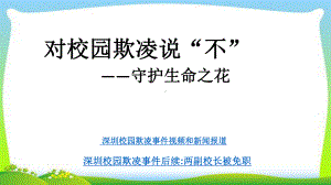 对校园欺凌说不主题班会完美课件.pptx