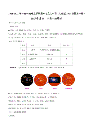 2022新人教版（2019）《高中地理》必修第一册知识点总结.docx