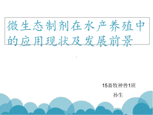 微生态制剂在水产养殖中的应用现状及发展前景课件.pptx