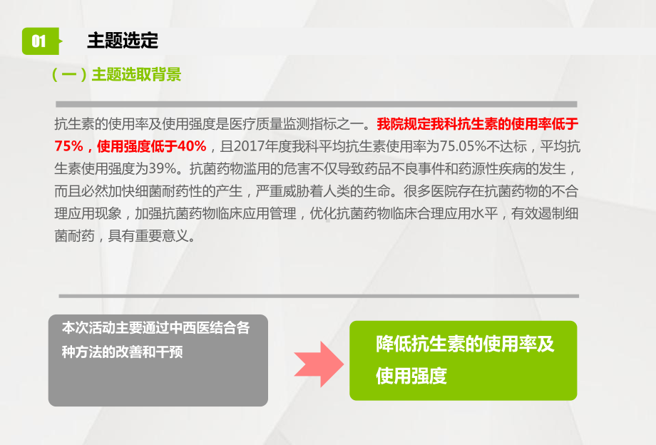 应用PDCA降低抗生素的使用率及使用强度课件.ppt_第3页