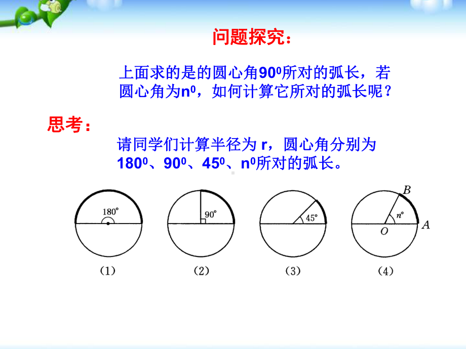 新人教版九年级数学上册2441弧长和扇形的面积公开课课件.ppt_第3页