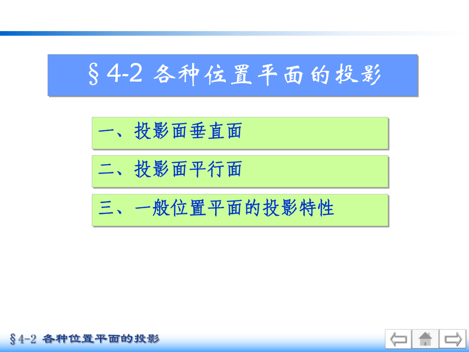 各种位置平面的投影学习培训模板课件.ppt_第1页