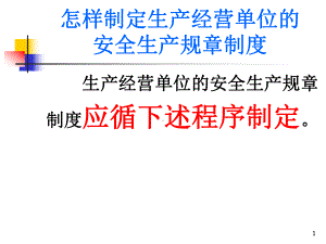 怎样制定生产经营单位的安全生产规章制度课件.pptx