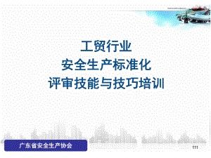 工贸行业安全生产标准化评审技能与技巧课件.pptx