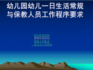 幼儿园幼儿一日生活常规 幼儿园教师专题培训课件.ppt