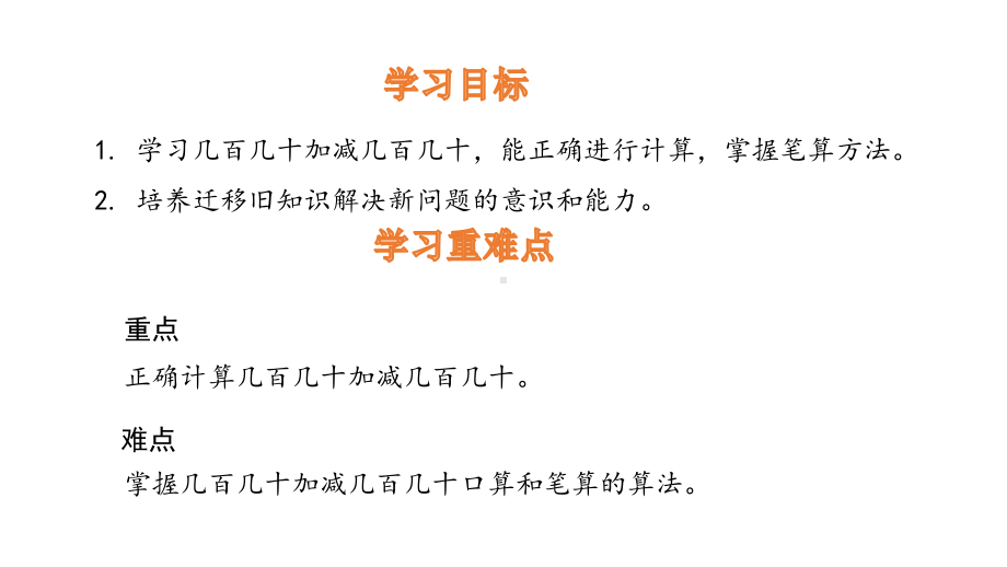 新人教版三年级数学上册《万以内加法和减法(一)(几百几十加减几百几十)》教学课件.pptx_第2页