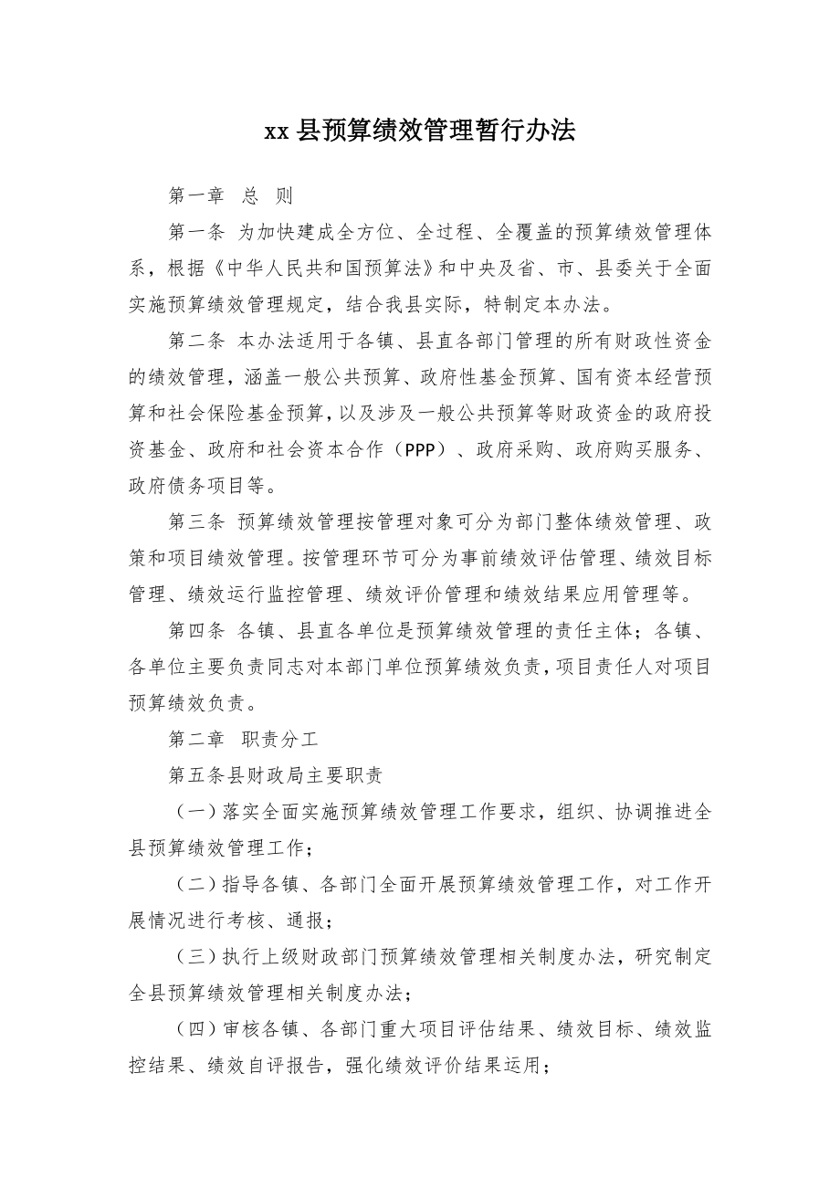 预算绩效管理临时举措.docx_第1页