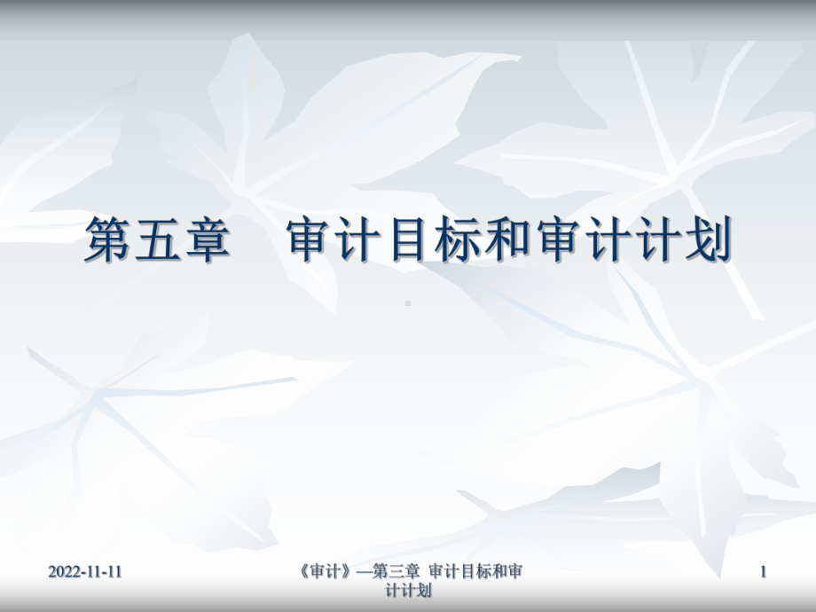 审计目标和审计计划学习培训课件.ppt_第1页