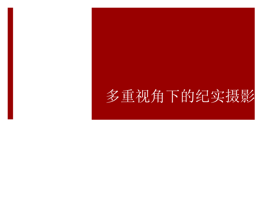 影视：《多重视角下的纪实摄影》课件.ppt_第1页