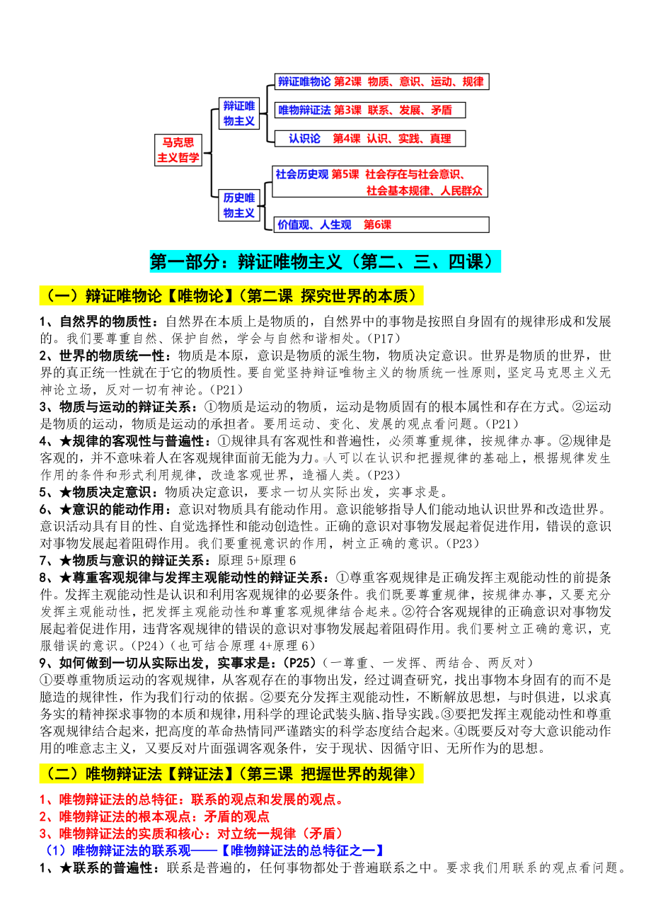 统编版高中政治必修第四册哲学知识点汇总.docx_第1页