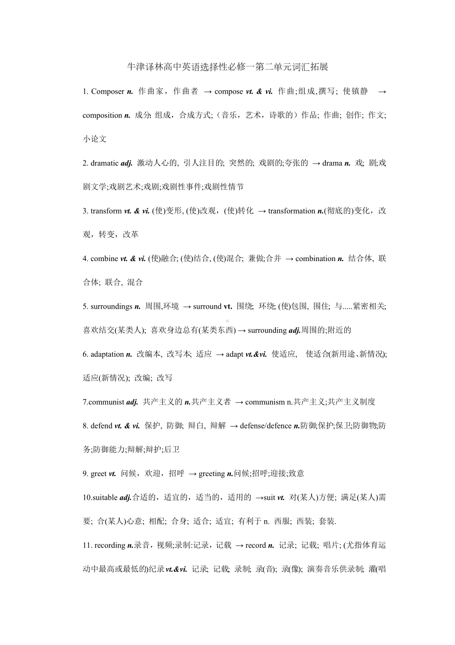 Unit2 词汇拓展-2022新牛津译林版（2020）《高中英语》选择性必修第一册.docx_第1页