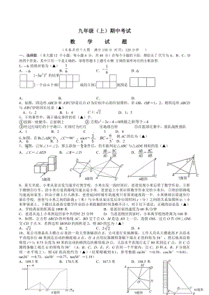 重庆市十一中学2022年九年级上学期期中数学试卷.docx