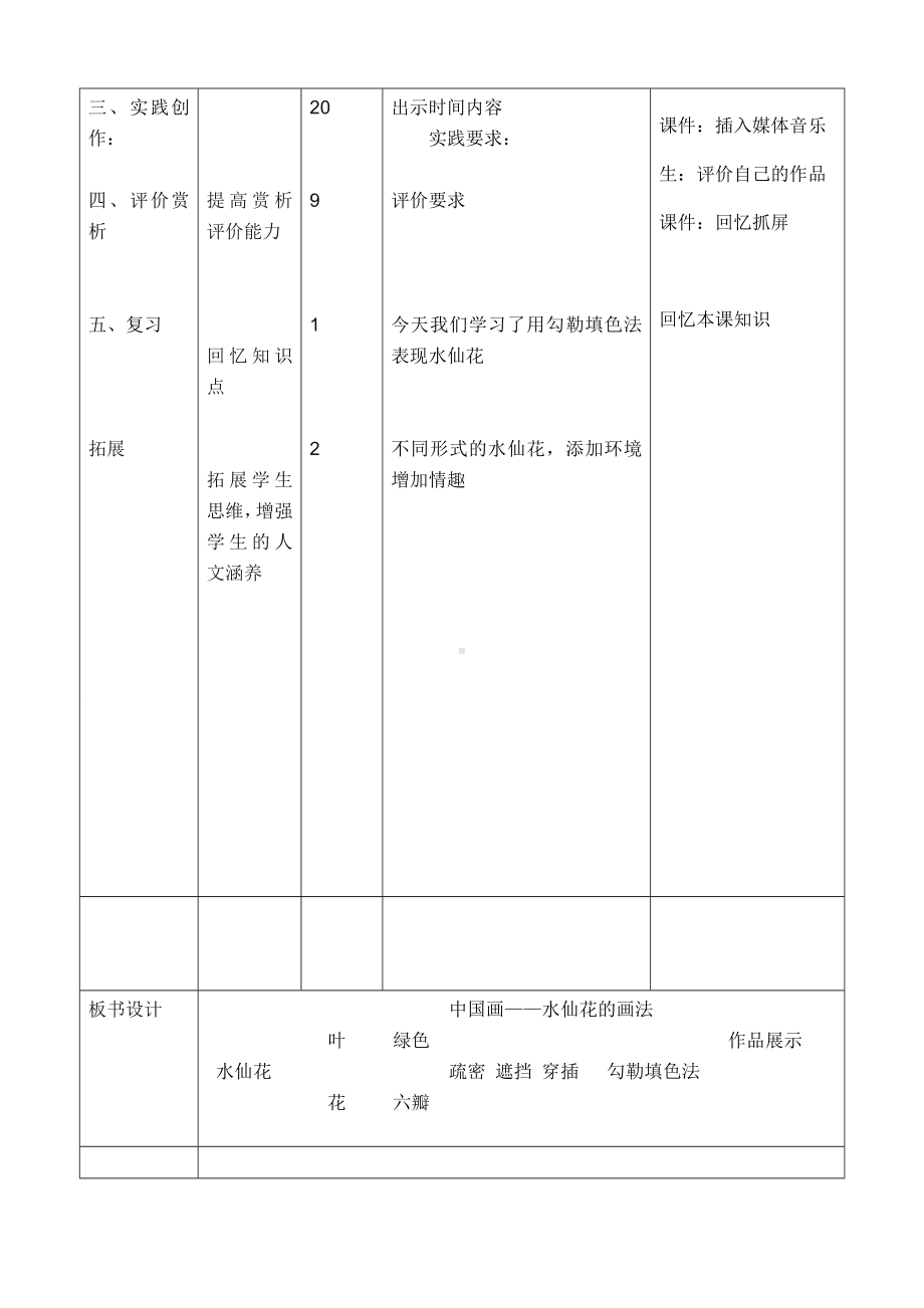 六年级上册美术教案-第8课中国画-水仙花画法 ▏人美版（北京）.doc_第3页