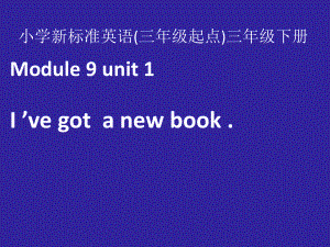 三年级英语下册课件-Module 9 Unit 1 I've got a new book102-外研版（三起）.pptx