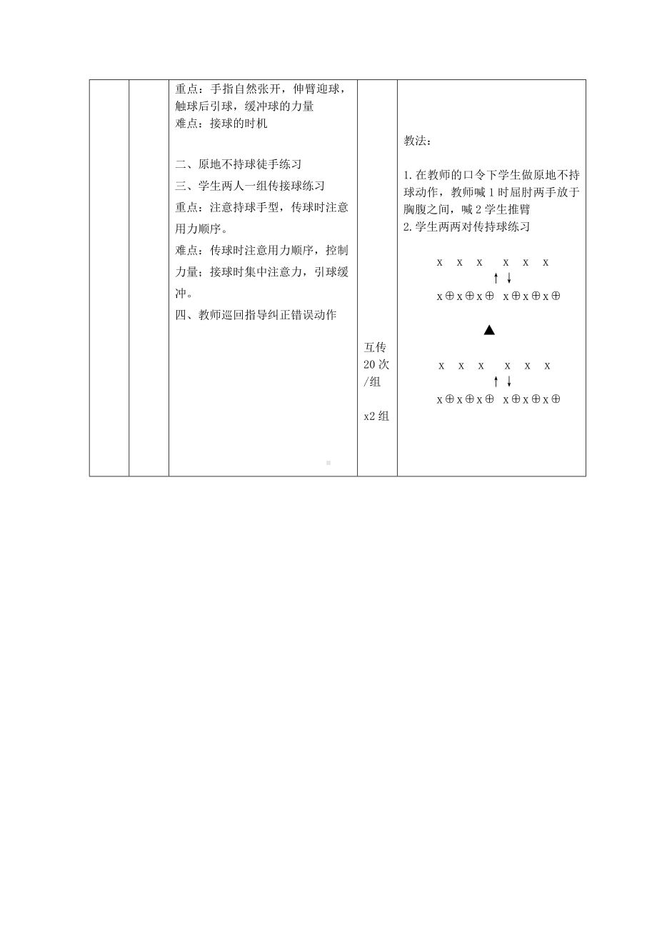 体育与健康人教版四年级-篮球：双手胸前传接球教案.doc_第3页