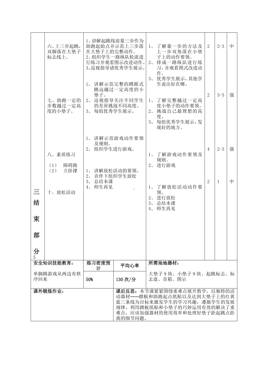 体育与健康人教版五年级- 蹲踞式跳远教学设计.doc_第3页