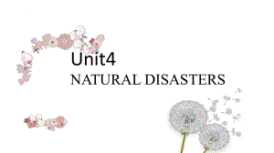 Unit 4 Natural Disasters 词汇（ppt课件）-2022新人教版（2019）《高中英语》必修第一册.pptx