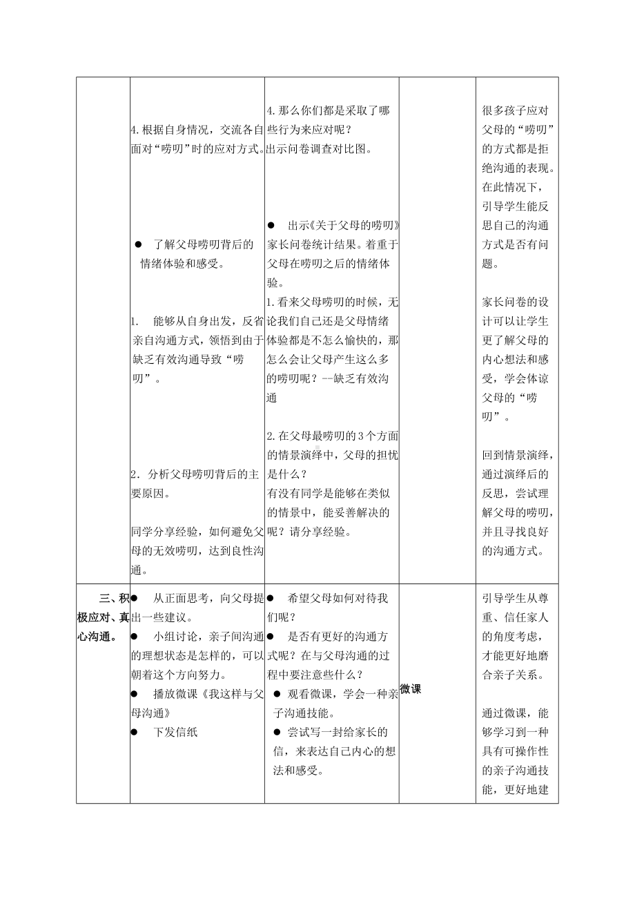 六年级下册心理健康教案-第二十二课 妈妈,请您听我说｜北师大版 .docx_第3页