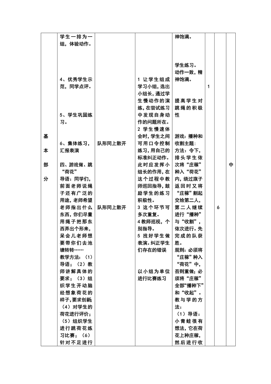 体育与健康人教版四年级-跳绳教案.doc_第3页