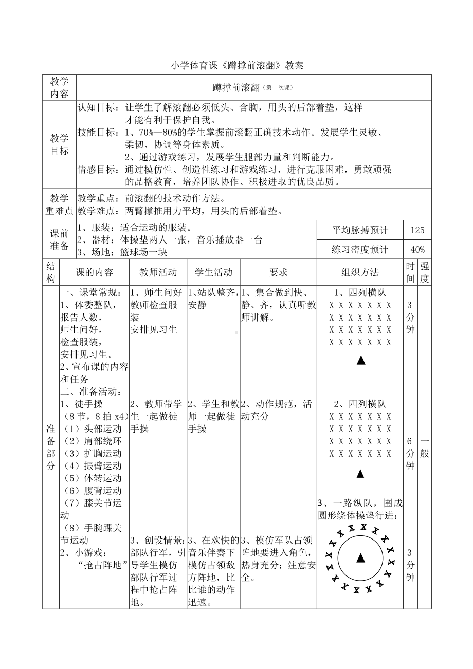 体育与健康人教版五年级-《蹲撑前滚翻》教案.doc_第2页