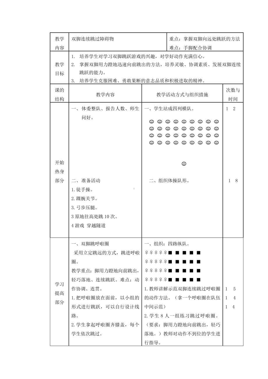 体育与健康人教版四年级-发展跳跃能力公开课教案.doc_第1页